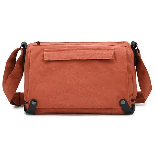  Durable Canvas Messenger Bag with Adjustable Strap and Vintage Design